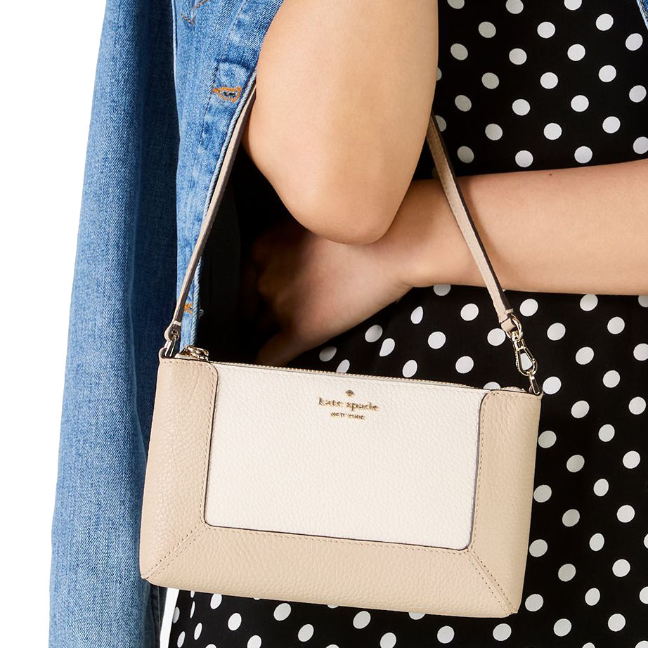 Kate Spade Lena Colorblock Convertible Wristlet Light Sand Multi # KH791