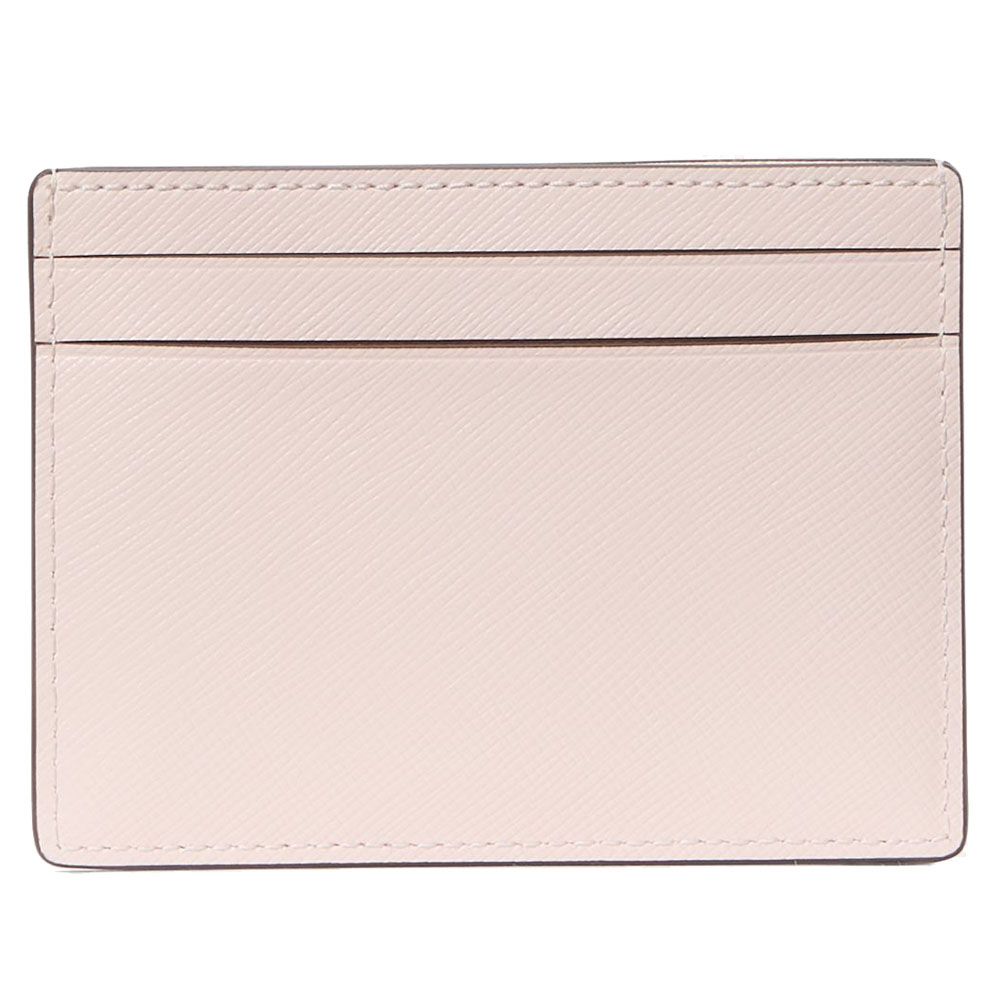 Kate Spade Boxed Madison Heart Studs Small Slim Card Holder Powdered Sugar # KK200