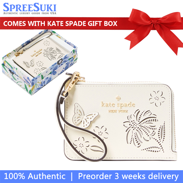 Kate Spade Boxed Madison Perforated Small Wristlet Meringue # KK962