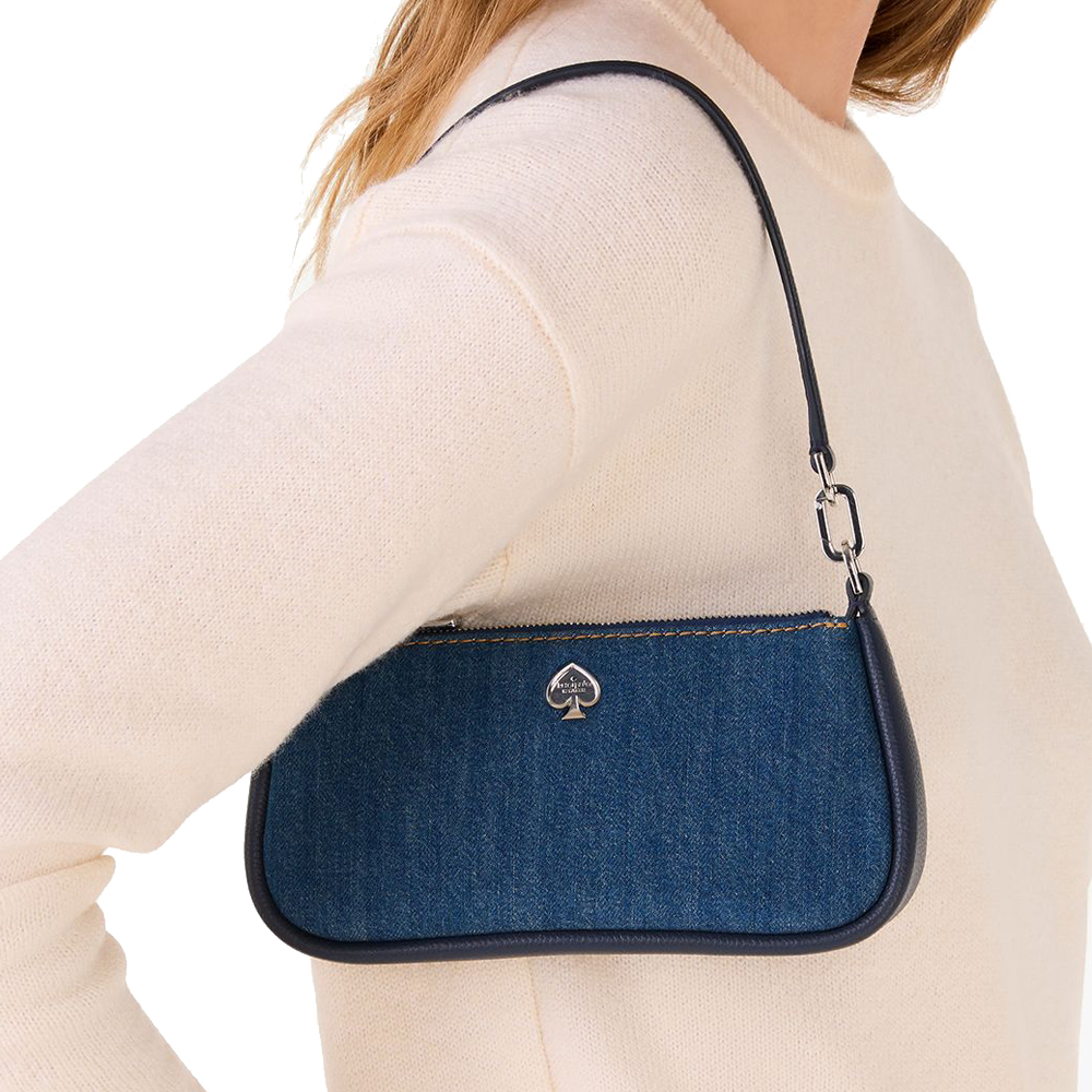 Kate Spade Kayla Denim Convertible Wristlet Blue Multicolor # KK119