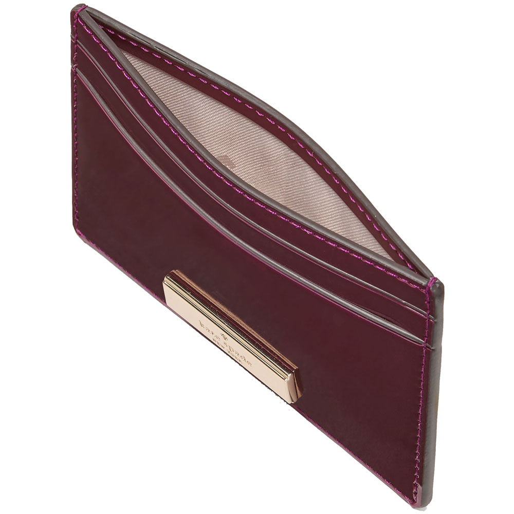 Kate Spade Kenzie Boxed Small Cardholder Dark Raspberry # KJ016