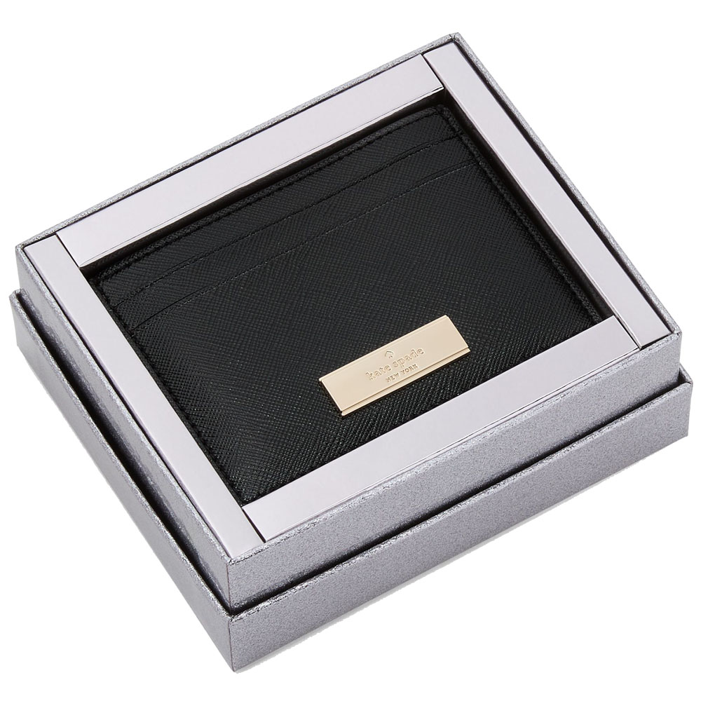 Kate Spade Kenzie Boxed Small Cardholder Black # KK045