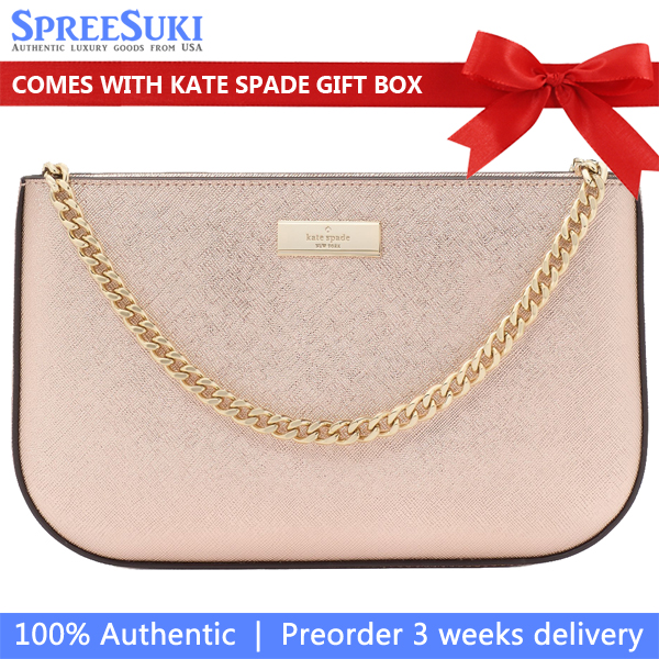 Kate Spade Kenzie Limited Edition Metallic Lilly Pochette Rose Gold # KI990