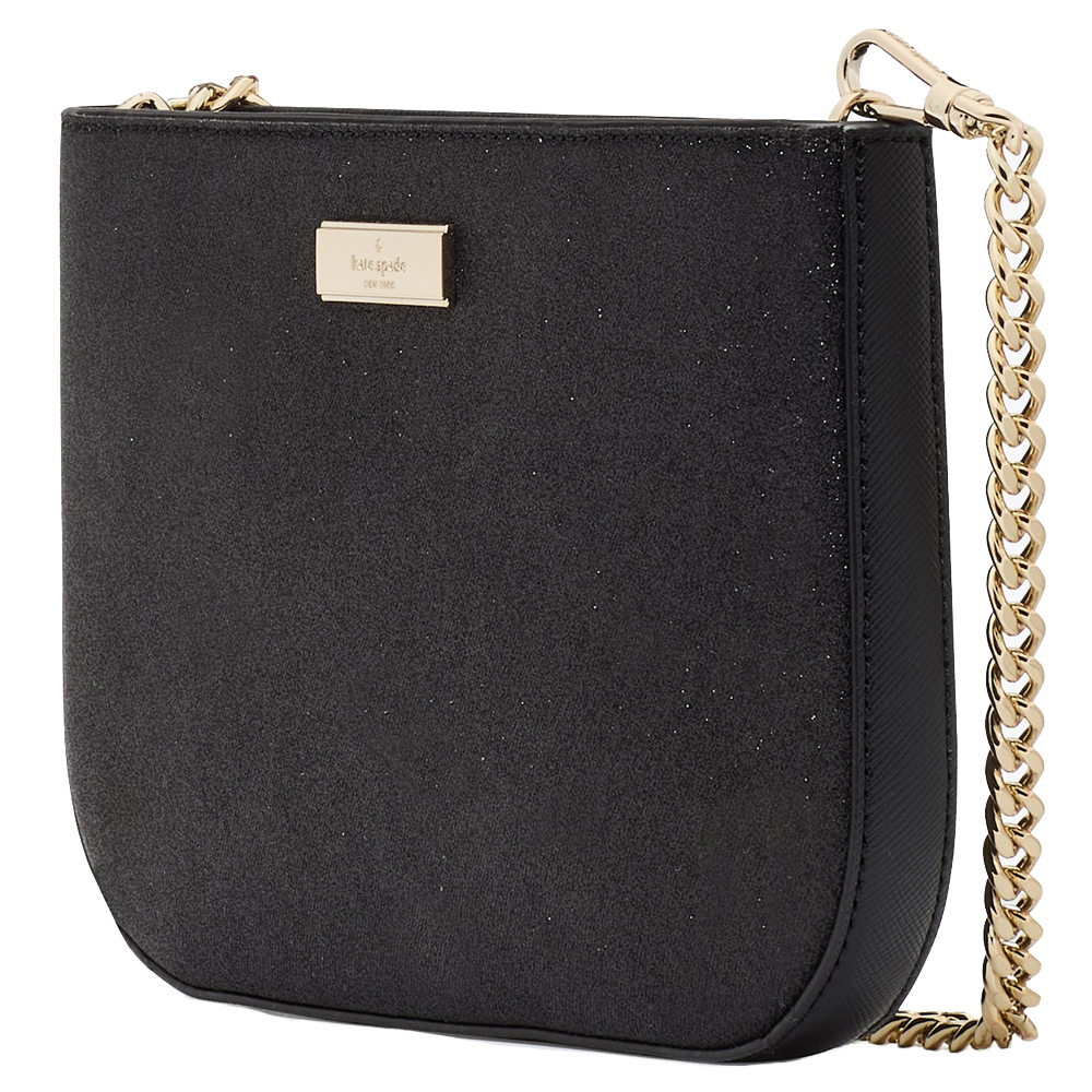 Kate Spade Kenzie Limited Edition Glitter Lilly Pochette Black # KK027