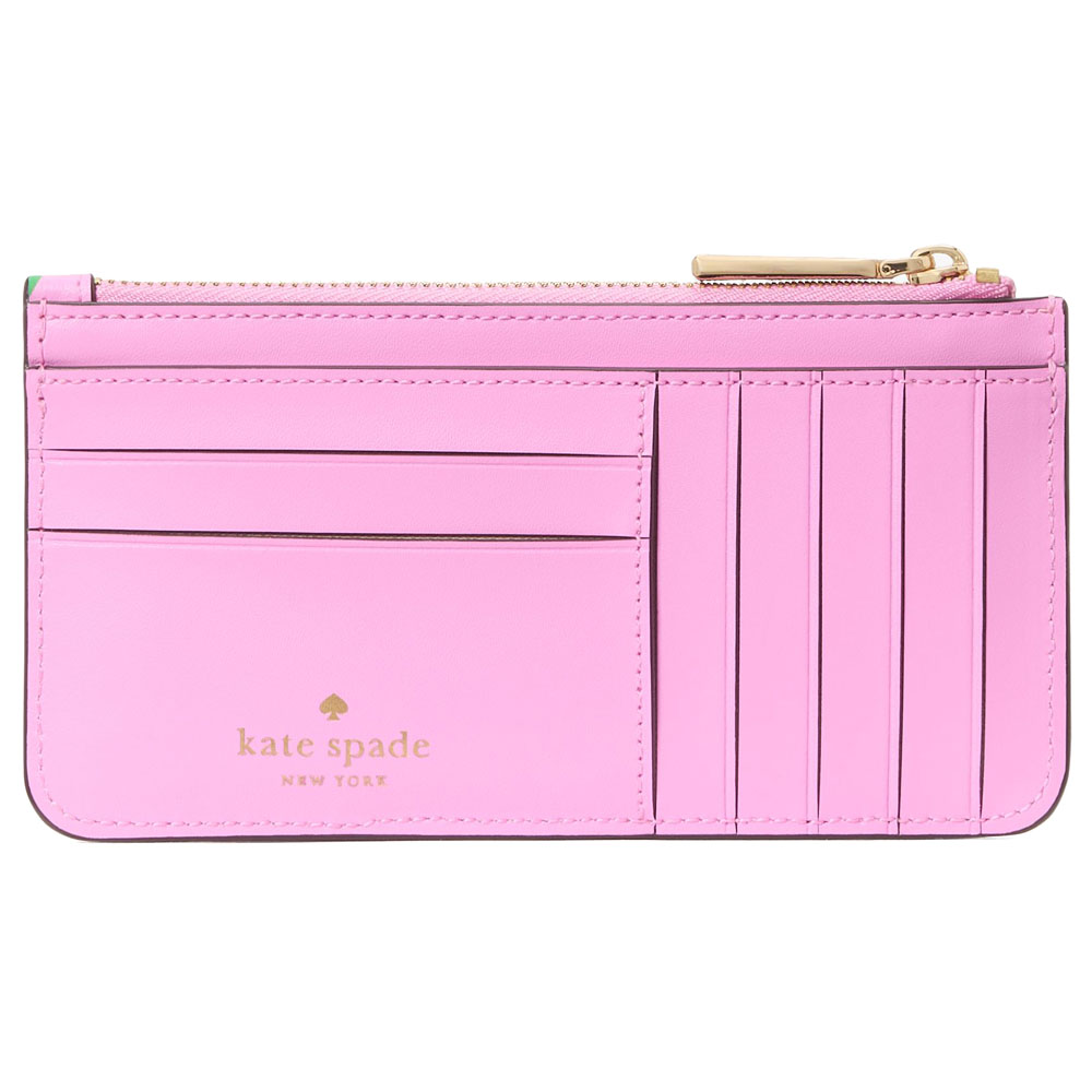 Kate Spade Bubble Gum Large Slim Card Holder Green Multi # KK207