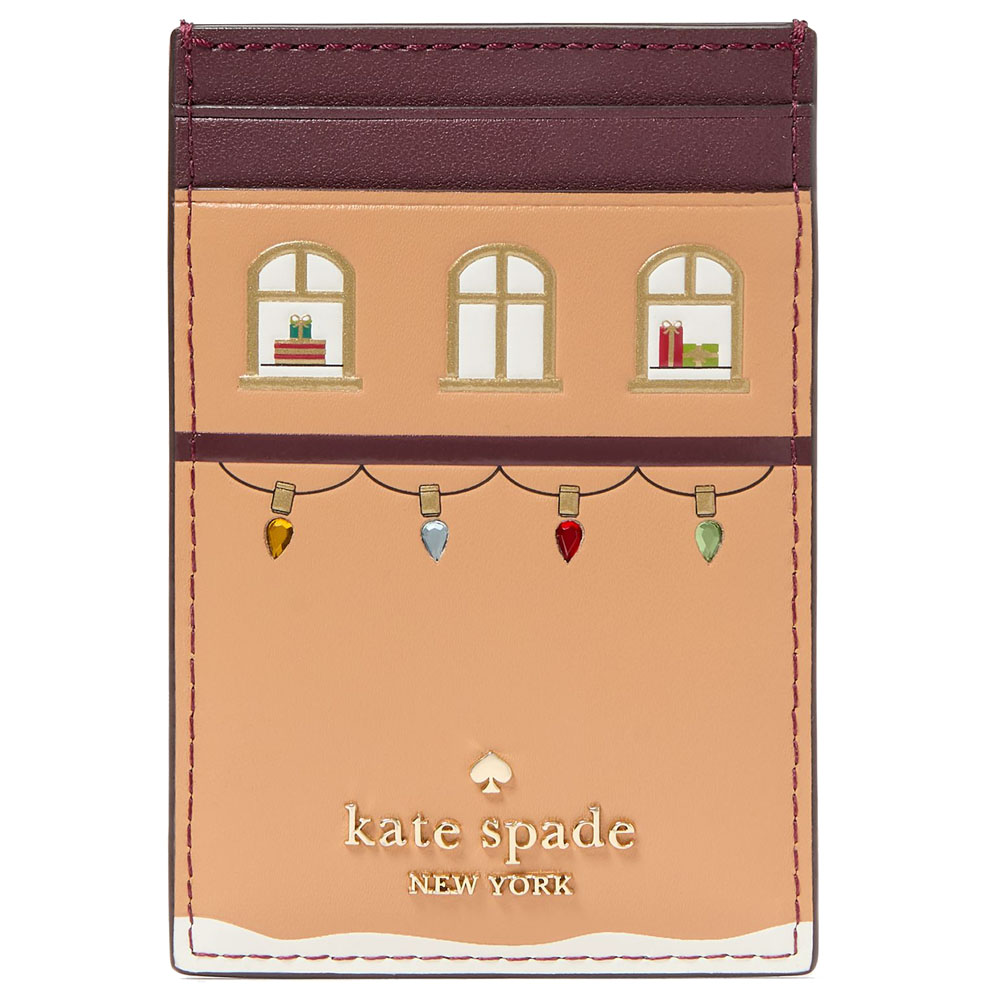 Kate Spade Oh What Fun Gingerbread House Small Slim Cardholder Multi # KJ072