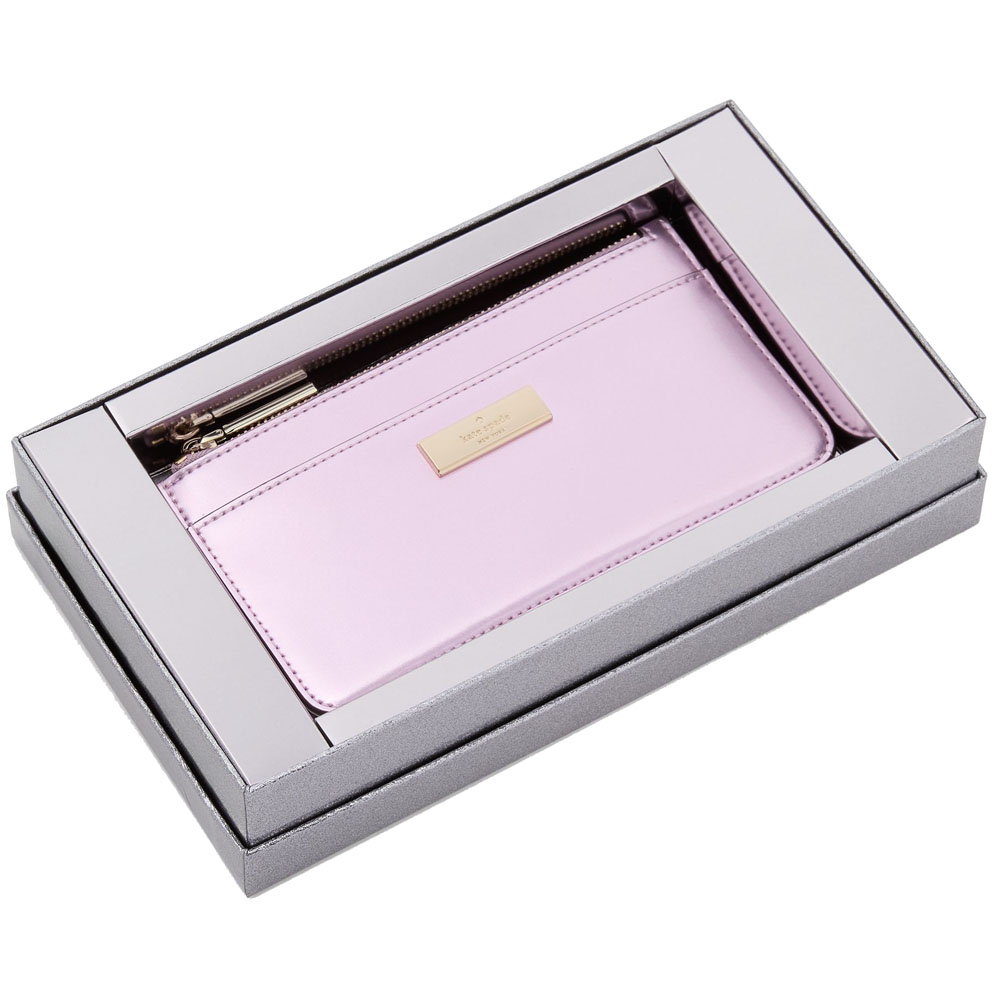 Kate Spade Kenzie Boxed Large Slim Cardholder Quartz Pink # KJ013