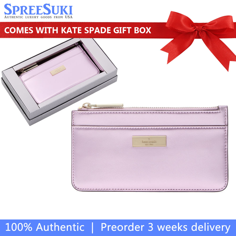Kate Spade Kenzie Boxed Large Slim Cardholder Quartz Pink # KJ013