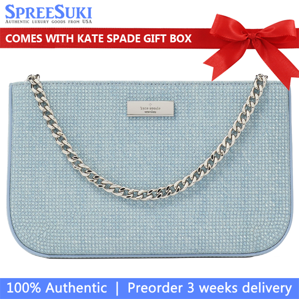 Kate Spade Madison Studded Denim Lilly Pochette Blue Multicolor # KK169