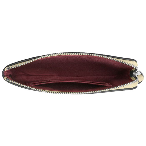 Coach Corner Zip Wristlet In Signature Canvas Silver Hay # CAQ75