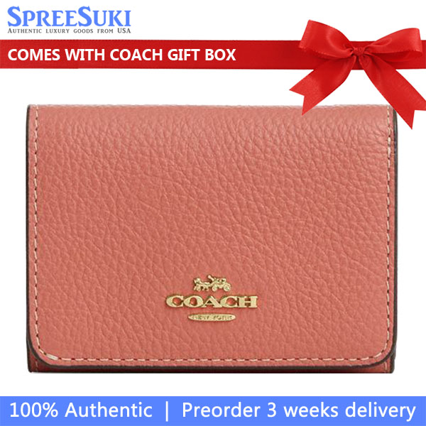 Coach Card Holder Wallet In Signature Canvas With Floral Print Sand Multi # CAP30