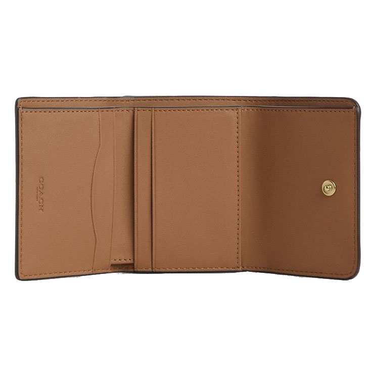 Coach Card Holder Wallet In Signature Canvas With Floral Print Sand Multi # CAP30