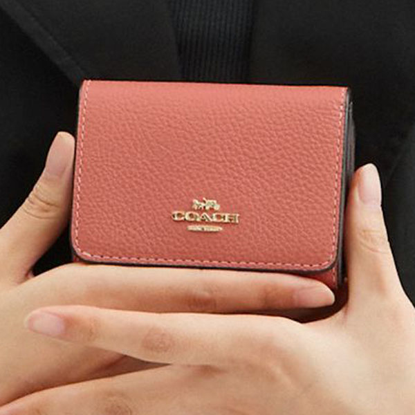 Coach Card Holder Wallet In Signature Canvas With Floral Print Sand Multi # CAP30