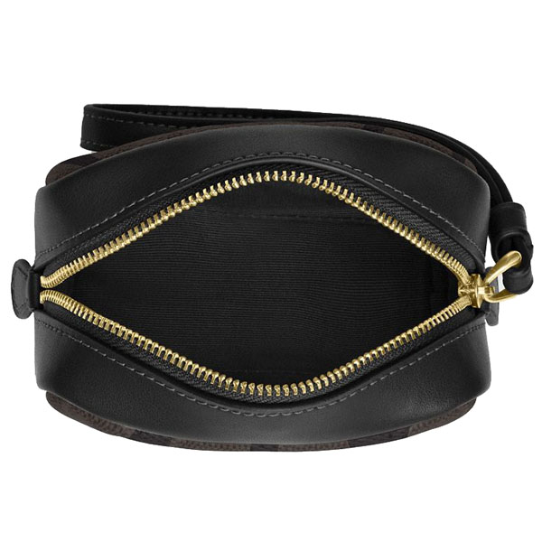 Coach Pouch Wristlet In Signature Canvas Walnut Black # CW907