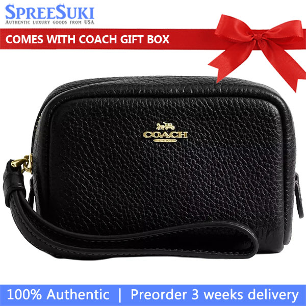 Coach Pouch Wristlet Black # CW906