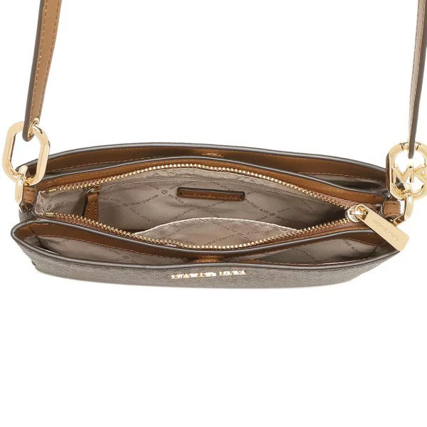 Michael Kors Trisha Medium Triple Compartment Crossbody Bag Sling Brown # 35H1G9TC8B
