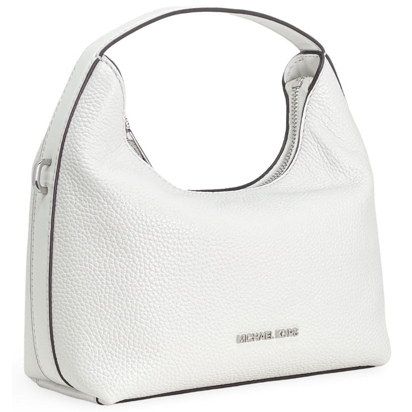 Michael Kors Crossbody Sling Bag Ember Small Pebbled Leather Messenger Bag Optic White # 35F4S7YM1L