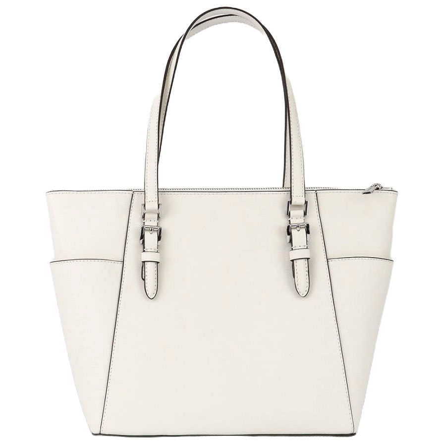 Michael Kors Shoulder Bag Charlotte Large Top-Zip Tote Optic White # 35F0SCFT3L