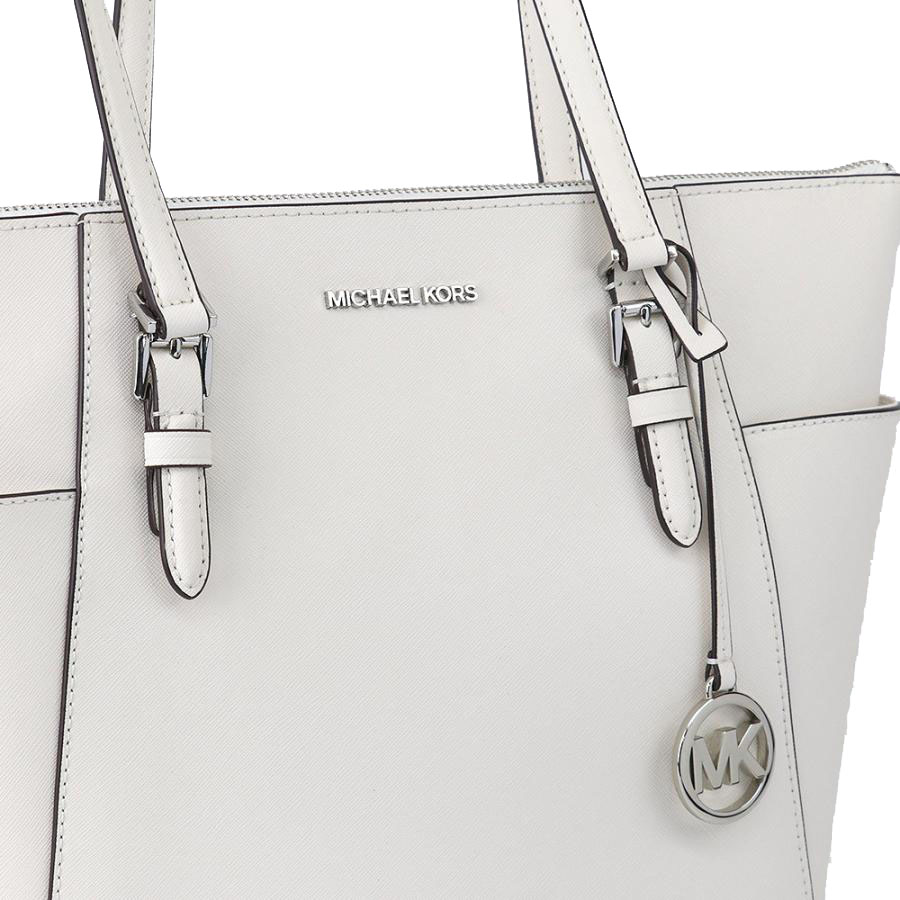 Michael Kors Shoulder Bag Charlotte Large Top-Zip Tote Optic White # 35F0SCFT3L
