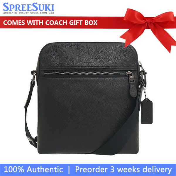 Coach Men Crossbody Bag Houston Flight Bag Black # 4011
