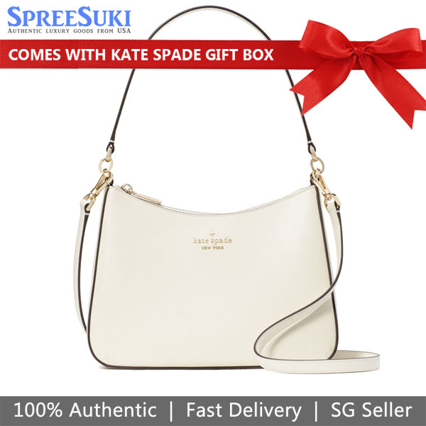 Kate Spade Crossbody Bag Sling Madison Saffiano Leather Shoulder Bag Meringue Off White # KH397