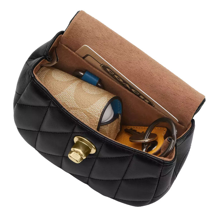 Coach Turnlock Card Case Black # CZ018