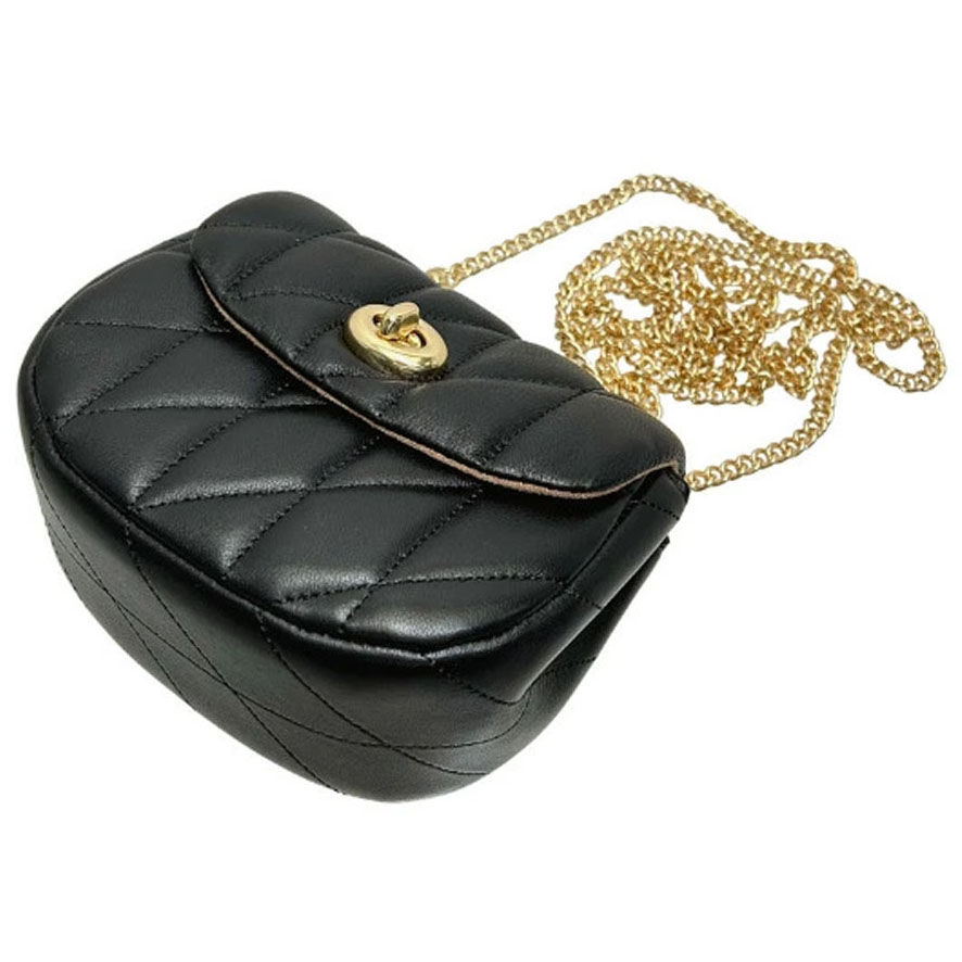 Coach Turnlock Card Case Black # CZ018