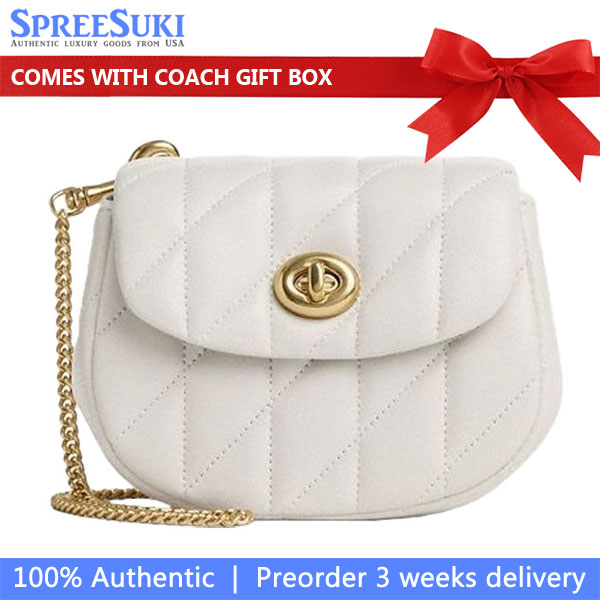 Coach Turnlock Card Case Chalk # CZ018