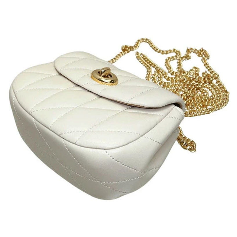 Coach Turnlock Card Case Chalk # CZ018