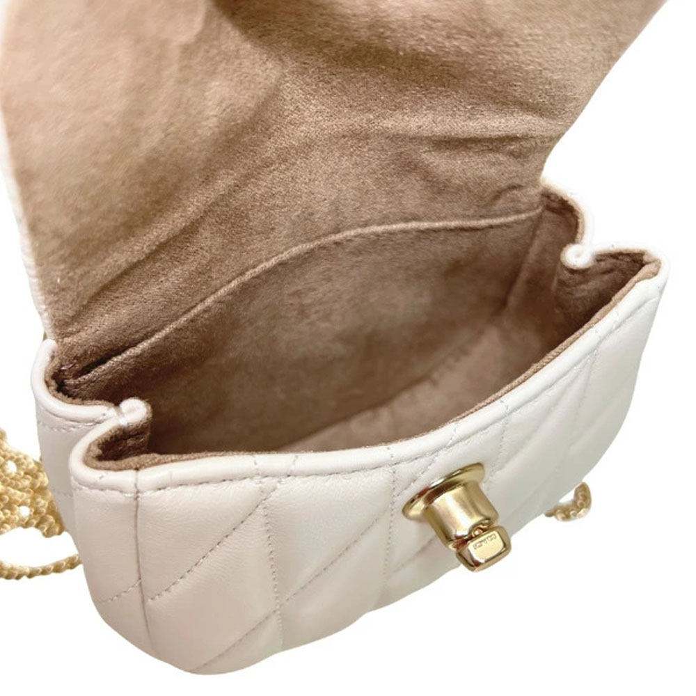 Coach Turnlock Card Case Chalk # CZ018