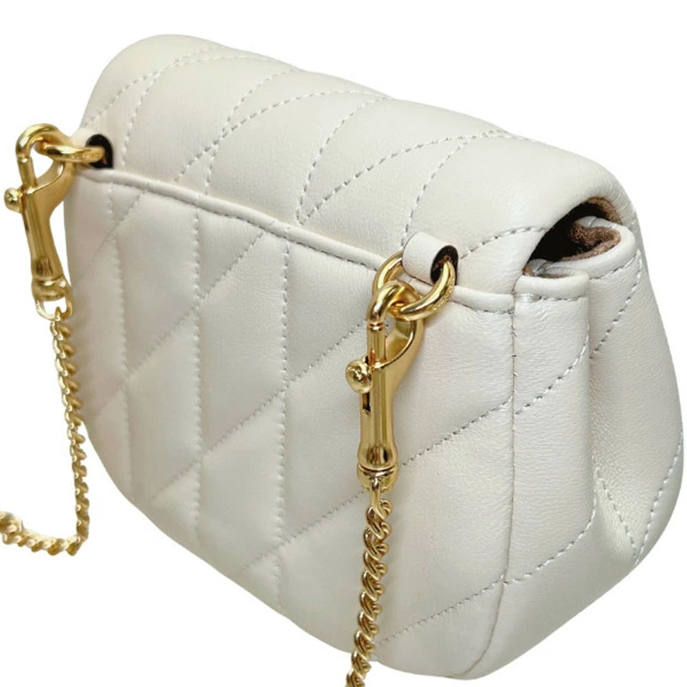Coach Turnlock Card Case Chalk # CZ018