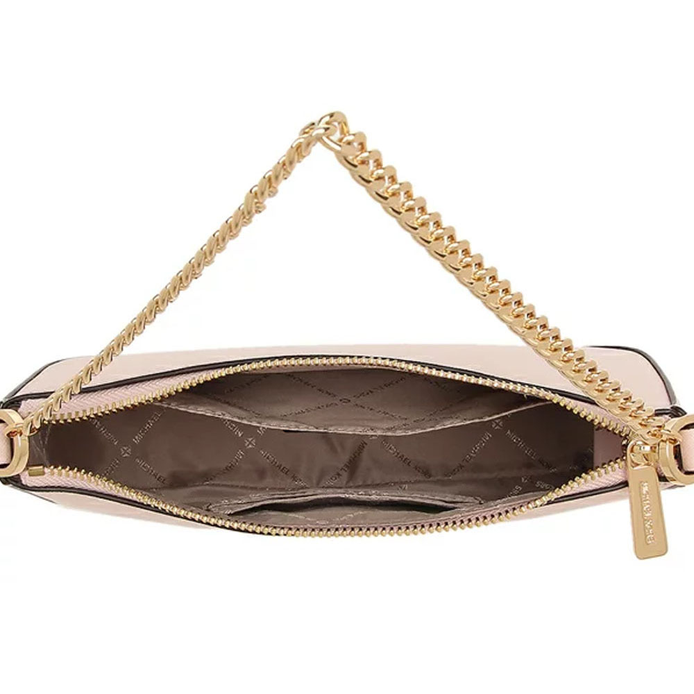 Michael Kors Medium Zip Pouchette Jet Set Travel Crossbody Bag Sling Powder Blush Pink # 35S0GTVU6L