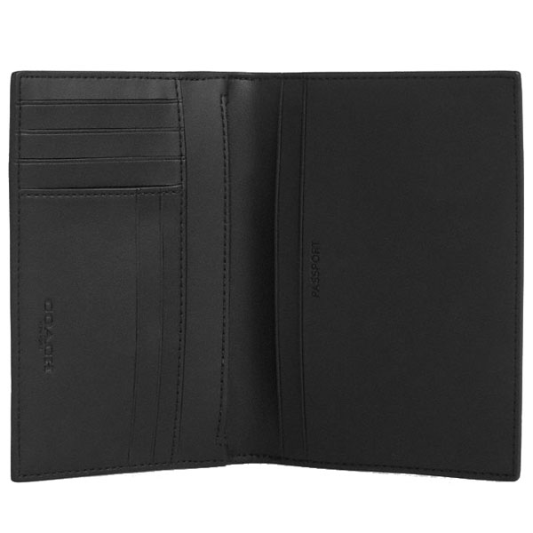 Coach Passport Card Case In Signature Canvas With Patches Gunmetal Charcoal Multi # CY902