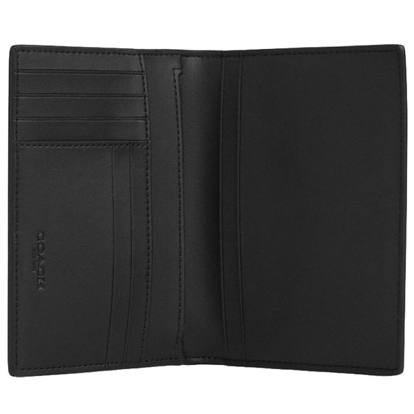 Coach Passport Card Case In Signature Canvas With Patches Gunmetal Tan Multi # CY903