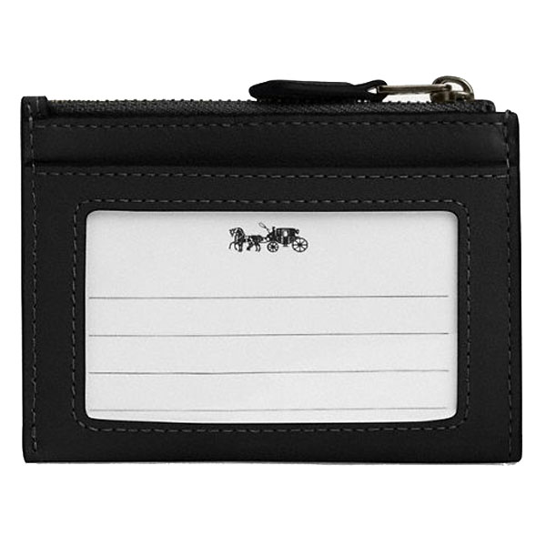 Coach Mini Skinny Id Case With Floral Applique Gunmetal Black # CAT65