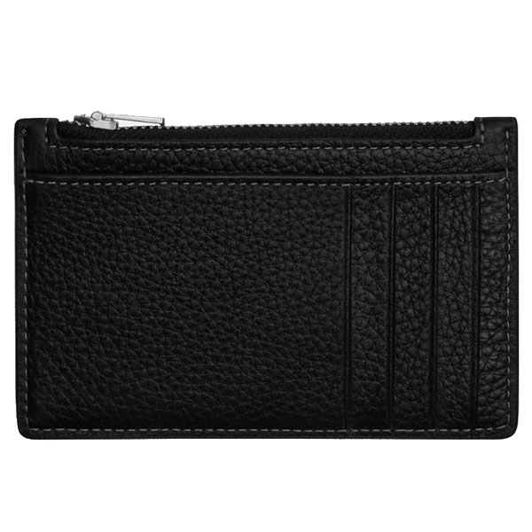 Coach Zip Card Case With Varsity Motif Black Chalk # CAK43