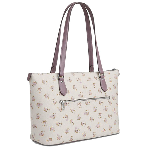 Coach Gallery Tote Bag In Signature Canvas Silver Chalk Multi # CAL59