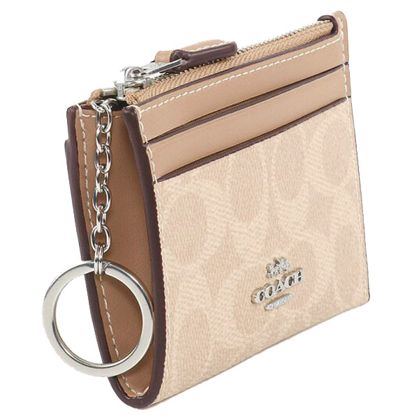 Coach Mini Id Skinny Signature Card Holder Sand Taupe # CW870