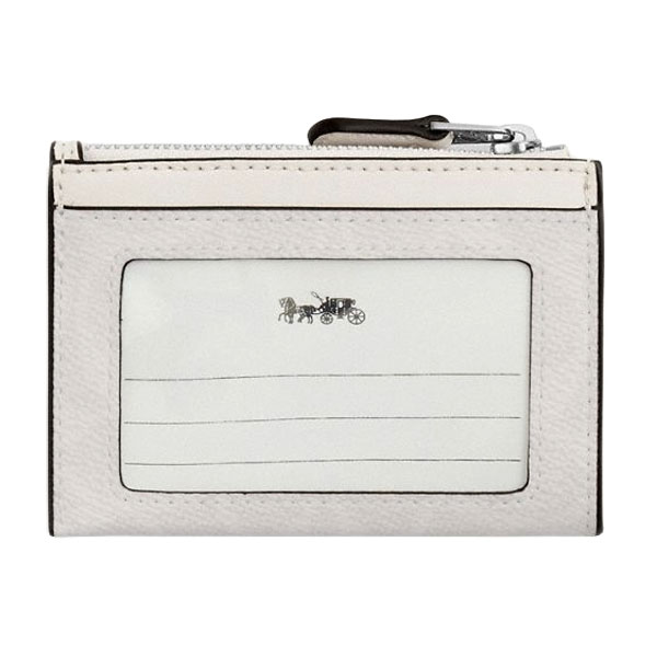 Coach Mini Id Skinny Signature Card Holder White Chalk # CW870