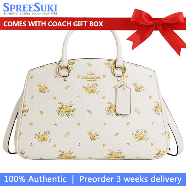 Coach Savannah Carryall Bag With Floral Print Chalk Multi # CAL41