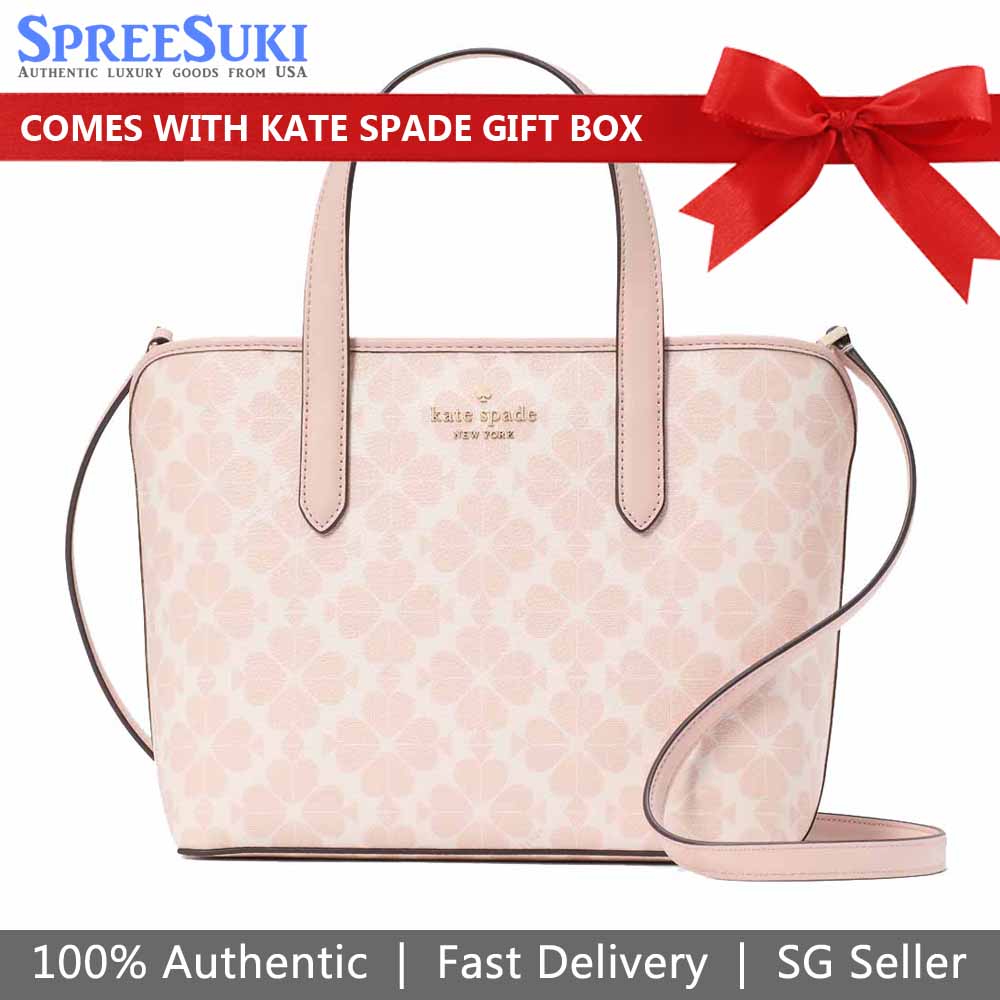 Kate Spade Crossbody Bag Sling Spade Flower Small Tote Rose Smoke Multi # KH425