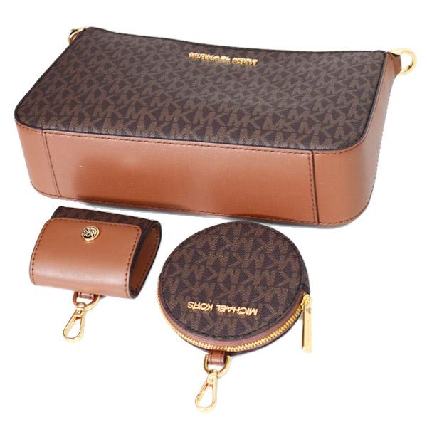 Michael Kors Crossbody Sling Bag Jet Set Travel Small Crossbody With Tech Attach Brown # 35S2GTVC1B
