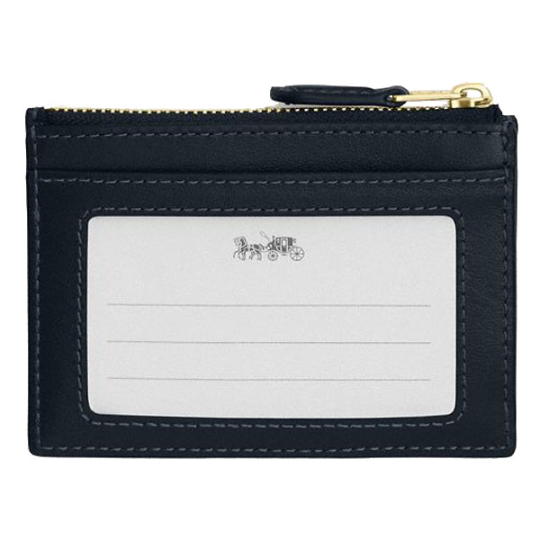 Coach Mini Id Skinny In Signature Jacquard Navy Midnight Navy # CU988
