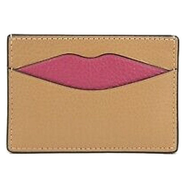 Coach Lip Card Case Latte Mult # CW926