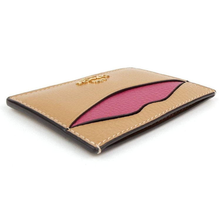 Coach Lip Card Case Latte Mult # CW926