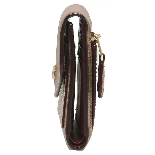 Coach Wyn Small Wallet In Colorblock Signature Canvas Brass Tan Rust # C2329