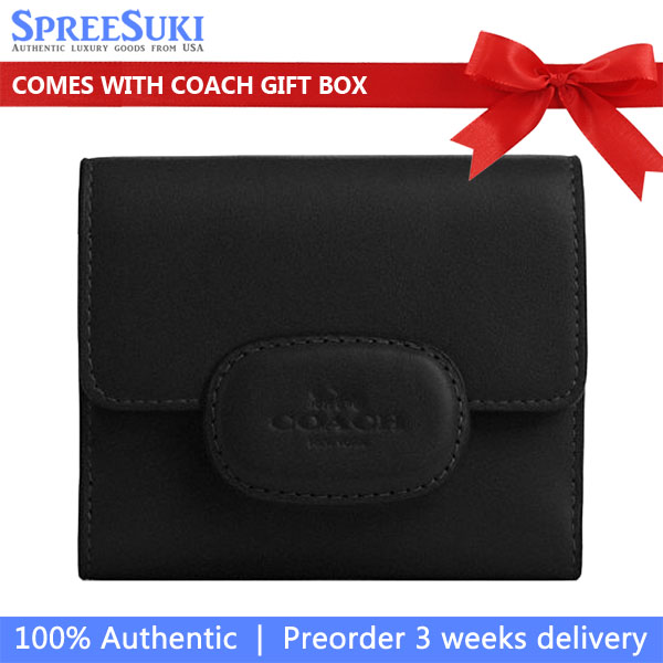 Coach Eliza Small Wallet Gunmetal Black # CT985