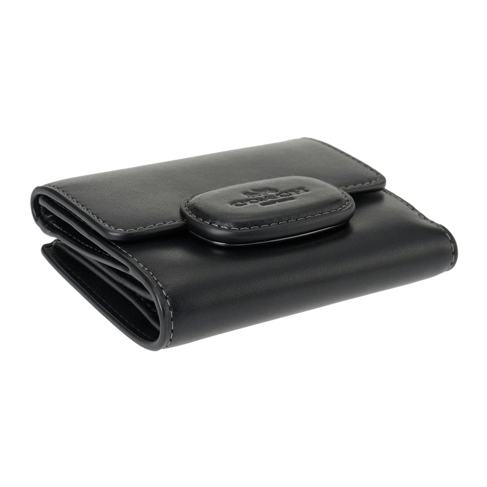 Coach Eliza Small Wallet Gunmetal Black # CT985