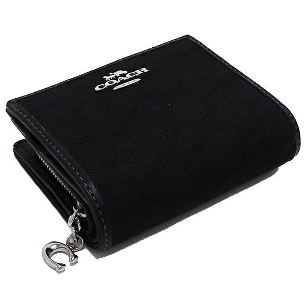 Coach Snap Wallet In Signature Jacquard Black # CU401