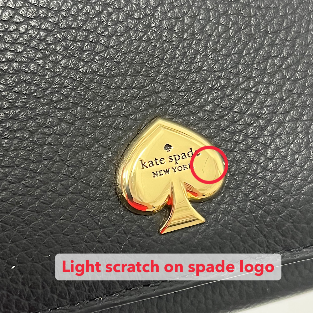 Kate Spade Small Wallet Kayla Pebble Leather Small Lzip Black # KK056D2